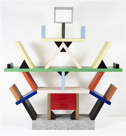 ETTORE SOTTSASS ( Innsbruck 1917 - Milano 2007 ) ITA Libreria-scultura...