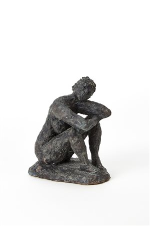 Bjarne Leth Nielsen Scultura in ceramica modellata a mano raffigurante donna...