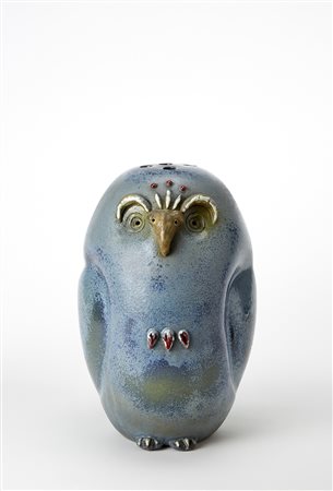 Umberto Ghersi (Albisola 1913 - Albisola 1993)"Civetta"Grande vaso in...