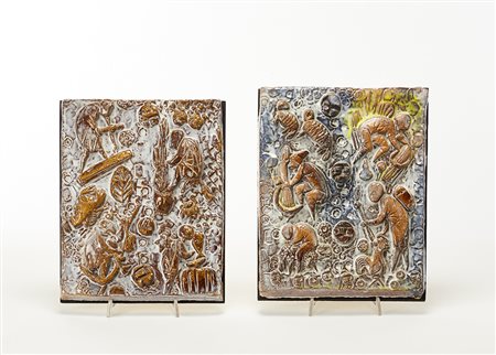 Angelo Biancini (Castel Bolognese 1911 - Castel Bolognese 1988)Coppia di...