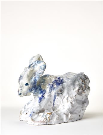 Ernesto Treccani (Milano 1920 - 2009)(Attribuito)"Coniglio"Scultura in...
