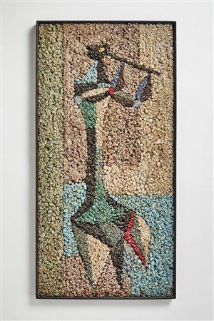 Marcello Fantoni (Firenze 1915 - Firenze 2011)"Satiro"Pannello a mosaico in...