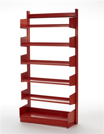 Libreria a sei ripiani in lastra di ferro stampata e scatolata verniciata...