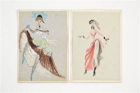 Giulio Coltellacci (Roma 1916 - Roma 1983)(Attribuito)Coppia di bozzetti per...