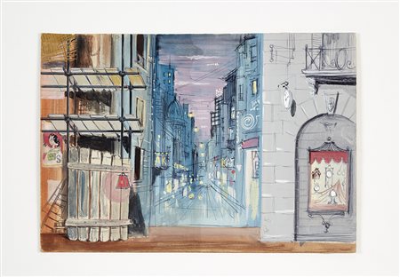 Giulio Coltellacci (Roma 1916 - Roma 1983)(Attribuito)Bozzetto di scena...