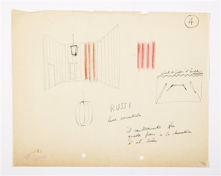 Gio Ponti (Milano 1891 - Milano 1979)Sette studi per le scene del balletto...