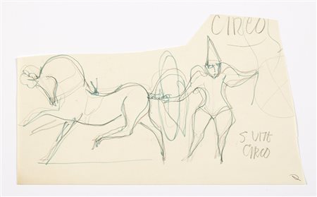 Gio Ponti (Milano 1891 - Milano 1979)"Suite circo"Schizzo probabilmente...