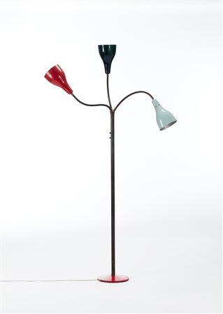 Giuseppe Ostuni (Attribuito)Lampada da terra a tre luci. Probabile produzione...