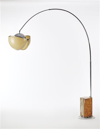 Superstudio Lampada da terra modello "Olook". Anni '70. Fusto telescopico in...