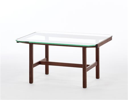 Tavolino da salotto. Italia, anni '60. Struttura in teak massello e piano...