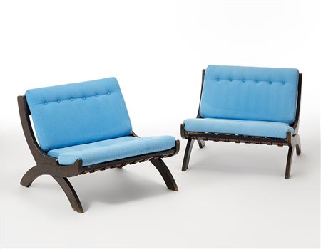 Marco Comolli Coppia di poltrone modello "CP1". Produzione ICF DE PADOVA,...