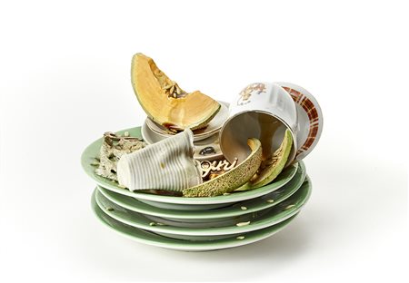 Bertozzi & Casoni "Avanti"Scultura in ceramica smaltata in policromia sotto...