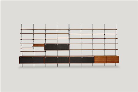 George Nelson (Chicago 1908 - Barrington 1986)Libreria impiallacciata in teak...