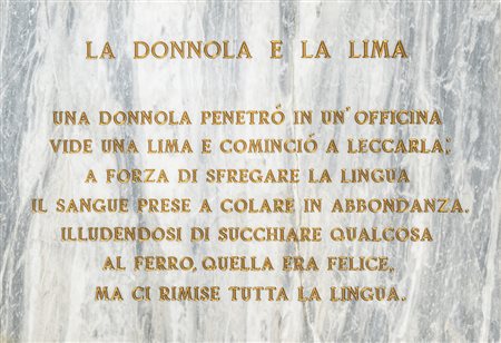 Salvo 1947 - 2015 La donnola e la lima - 1972 tecnica Multiplo, lastra in...