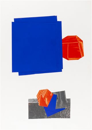 Riccardo Camoni 1950 Senza titolo - 1982 tecnica Tecnica mista e collage su...