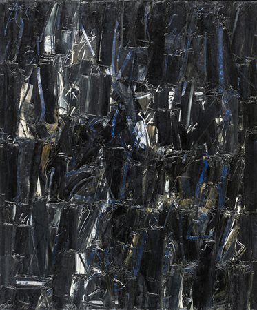 Piero Ruggeri 1930 - 2009 Composizione con azzurro - 1979 tecnica Olio su...