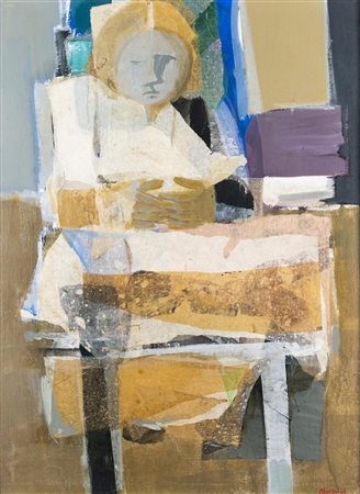 Luigi Senesi 1938 - 1978 Immagine - 1965 tecnica Tecnica mista e collage su...