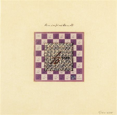 Laura Grisi 1939 - 2017 A…infinito…B - 1978 tecnica Tecnica mista e collage...