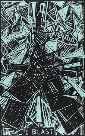 Aldo Mondino 1938 - 2005 Blast (Omaggio a E. Pound) tecnica Acrilico e...