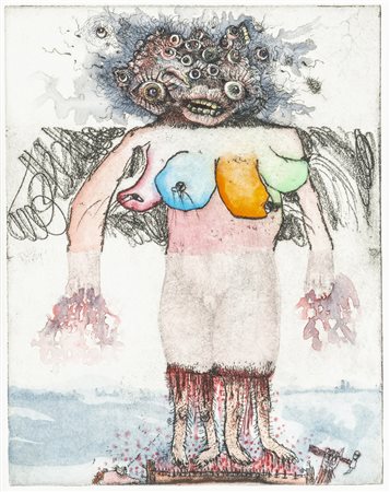 Jake & Dinos Chapman Multicolored four bombed monster - 2000 tecnica...