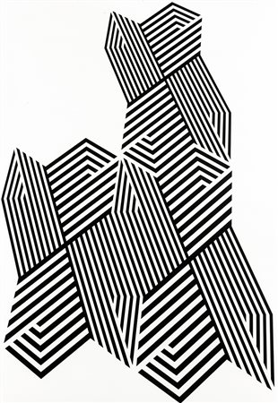 Franco Grignani 1908 - 1999 Psicostruttura n.575 - 1974 tecnica Acrilico su...