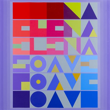 Horacio Garcia Rossi 1929 - 2012 Portrait du nom de Elena Soave - 1977...