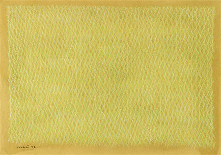 Piero Dorazio 1927 - 2005 Reticolo - 1962 tecnica Pastelli su carta...