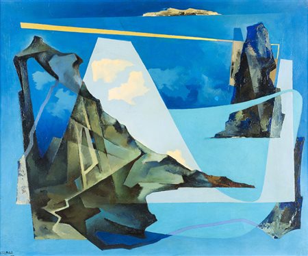 Tullio Crali 1910 - 2000 Belle Isle - 1957 tecnica Olio su tela Dimensioni...