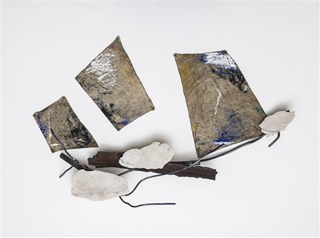 Marco Gastini 1938 - 2018 Tre + Tre - 1995 tecnica Bassorilievo su tavola,...