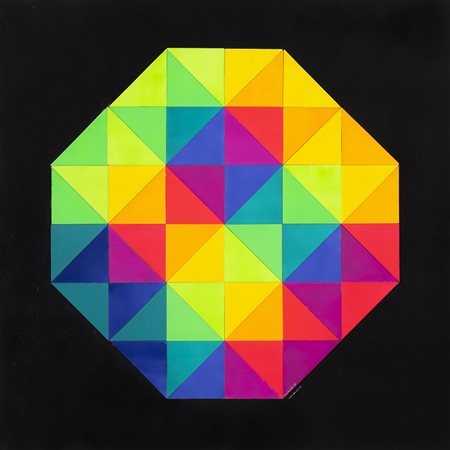 Jorrit Tornquist 1938 Opus 152 - 1968 tecnica Pittura su tavola intarsiata...