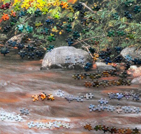 Stefano Arienti 1961 Puzzle di puzzle n.40 - 2015 tecnica Puzzle su poster su...