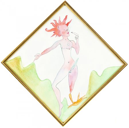 Luigi Ontani 1943 Apollotto - 1986 tecnica Acquerello su carta Dimensioni cm....