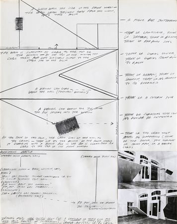 Vito Acconci 1940 - 2017 Drawing for “The cuckoo Show” or: A language of...