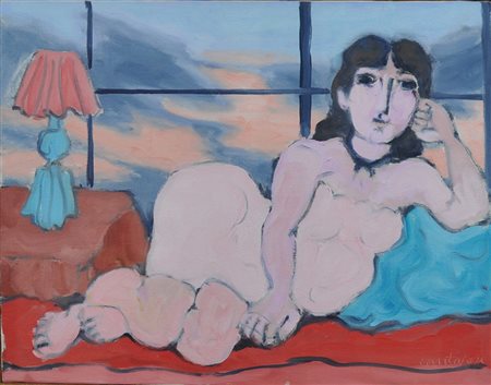 DOMENICO CANTATORE Senza titolo Olio su faesite Anno 1980 Dim. 35x45...