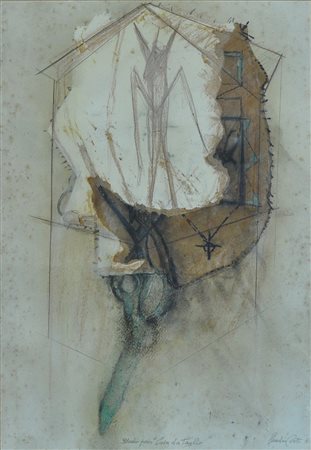 CLAUDIO COSTA Studio per Casa da taglio Tecnica mista su cartoncino Anno 1986...