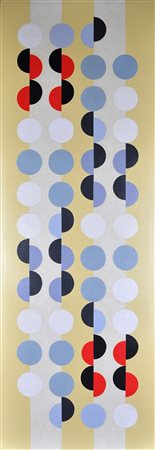 CARLO NANGERONI Senza titolo Olio su tela Dim. 143x49 Firmato al verso