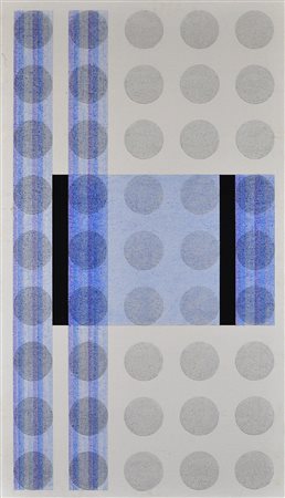 CARLO NANGERONI Senza titolo Acrilico su tela applicata su tavola Anno 1974...