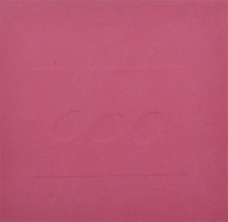 TURI SIMETI 3 ovali rosa Calcografia Anno 2000 Dim. 40x40 Esemplare unico...