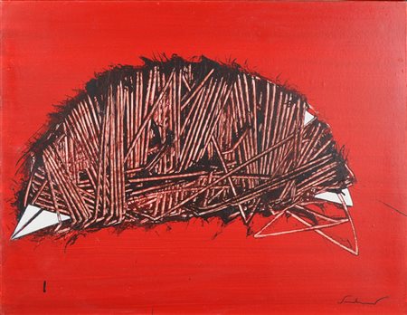 EMILIO SCANAVINO Forma avulsa Olio su tavola Anno 1969 Dim. 50x65 Opera...