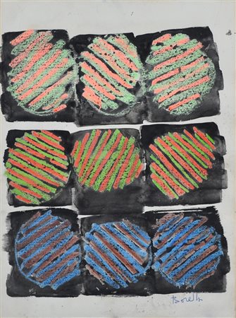 ROCCO BORELLA Senza titolo Tecnica mista su cartoncino Dim. 33x24 Firmato in...