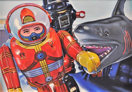 GIAMPAOLO FRIZZI Silicon Valley Olio su tela Anno 2018 Dim. 70x100 Al verso...