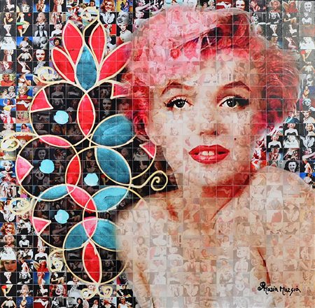 MARIA MURGIA Omaggio a Marilyn Monroe Fotomosaico digitale Anno 2018 Dim....
