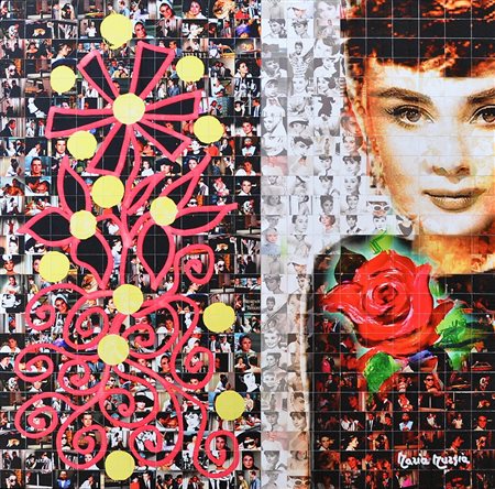 MARIA MURGIA Omaggio a Audrey Hepburn Fotomosaico digitale Anno 2018 Dim....