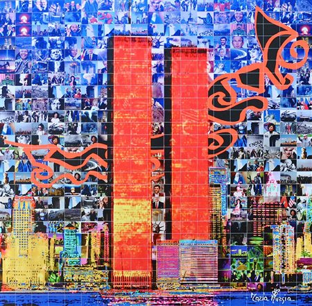 MARIA MURGIA 11 settembre 2001 Fotomosaico digitale Anno 2018 Dim. 50x50...