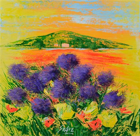 MARIO SOAVE Senza titolo Olio su tavola Dim. 30x30 Autentica su foto...