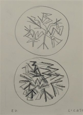 RICCARDO LICATA Progetti 1987 Pastelli su carta Anno 1987 Dim. 16,9x11,8...