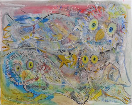 ANTONIO BARBERI Senza titolo Tecnica mista su tela Dim. 40x50 Firmato al...