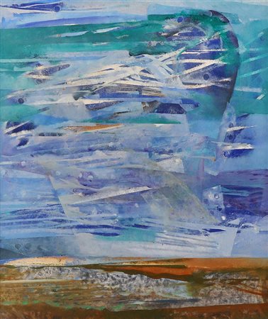 GIUSEPPE MARTINELLI Vento marino Olio su tela Dim. 60x50 Al verso tecnica,...