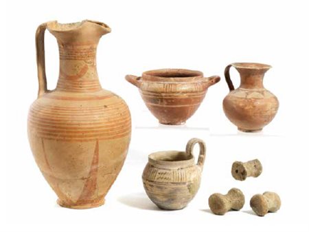 QUATTRO VASI ITALO GEOMETRICI DATAZIONE: VIII-VI sec. a. C. MATERIA E...