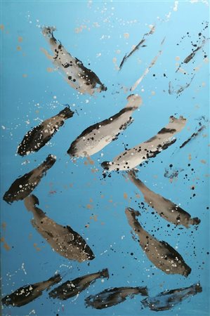 Massimo Barzagli Firenze 1960 “Senza titolo” Olio su tela cm 150x100 Firma...